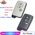 KEYECU 312 МГц433 МГц 271451-0310  0140  F433  A433 смарт-карта для Toyota Camry Crown Mark X Majesta безключевой пульт дистанционного управления