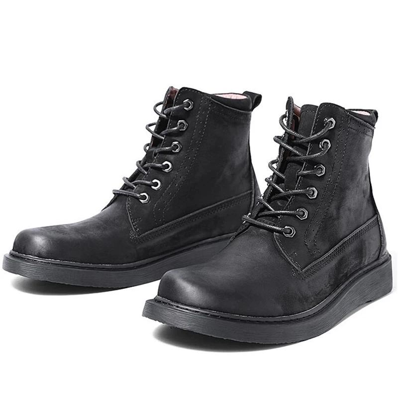 2021 высококачественные мужские ботинки из натуральной кожи удобная зимняя обувь