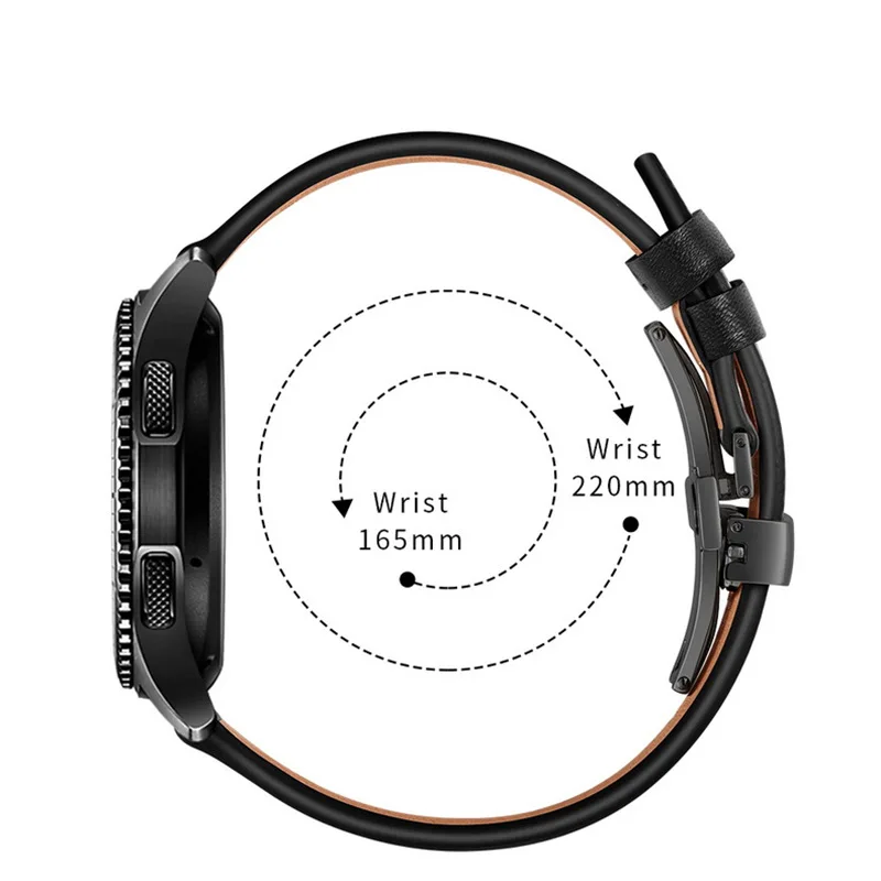 Итальянский кожаный ремешок для samsung galaxy watch 3 45 мм/46 мм Gear s3 frontier Huawei gt 2 2e Pro 46 22