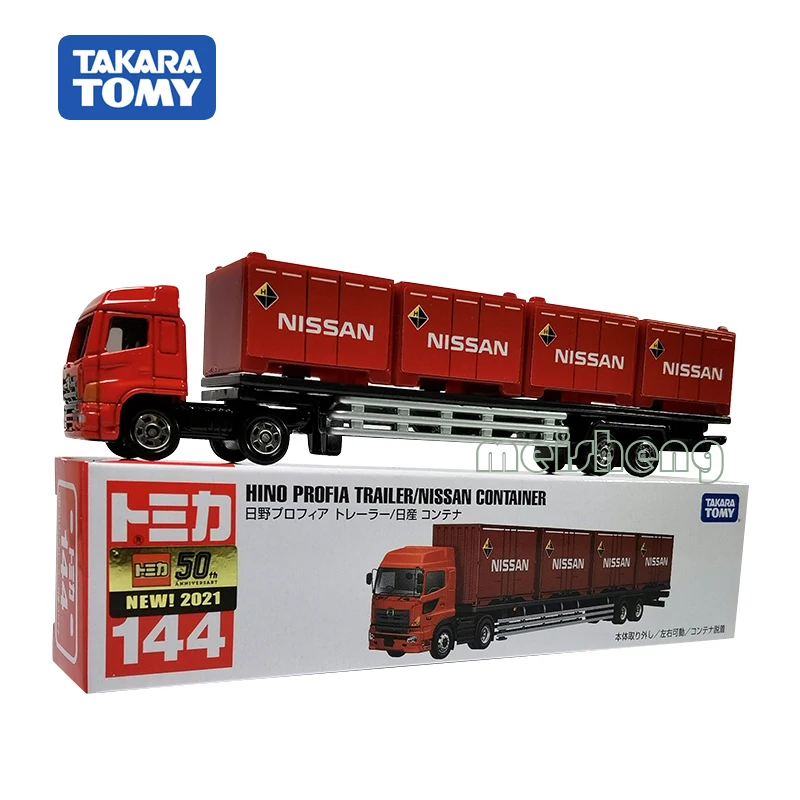 

TAKARA TOMY TOMICA Hino Profia Trailer Nissan Container 144 Alloy Diecast Metal Car Model Vehicle Toys Gifts Collect Ornaments