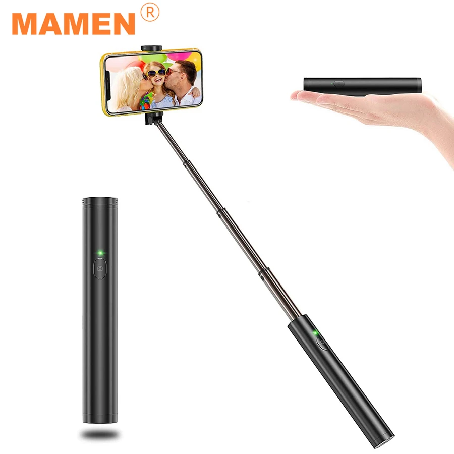 MAMEN 16-66 см регулируемая селфи палка штатив монопод с беспроводной Bluetooth для Xiaomi