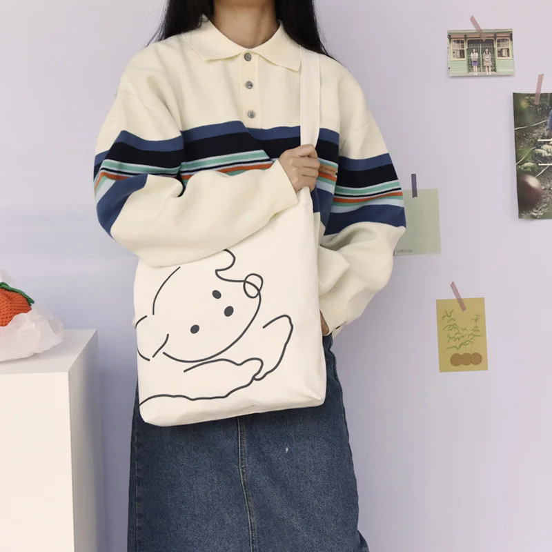 Youda оригинальный дизайн холщовая женская сумка модная через плечо для покупок