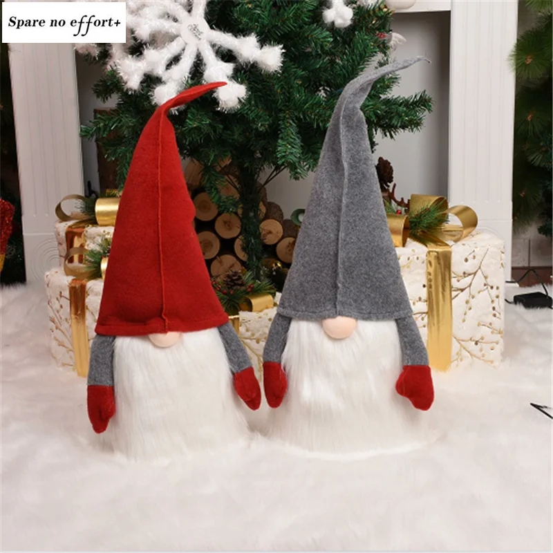 

New Faceless Doll Plush Toy Standing Pose Santa Claus Cute Rudolph Doll Creative Christmas Decoration Doll Birthday Gift Dwarf