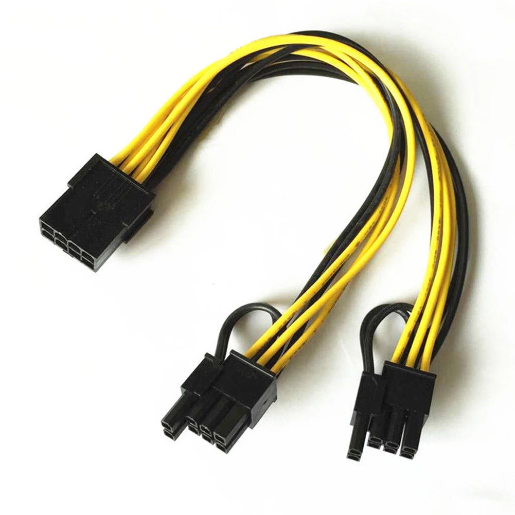 

PCI-E 6-pin to 2x 8-pin GPU Graphics Card Power Splitter Cable PCI Express 6 pin 8pin Adapter Cable