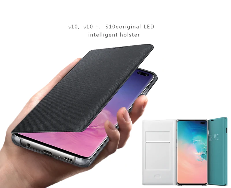 samsung original led view cover smart cover phone case for samsung galaxy s10 sm g9730 s10x sm g9700 s10 e s10e s10plus g9750 free global shipping