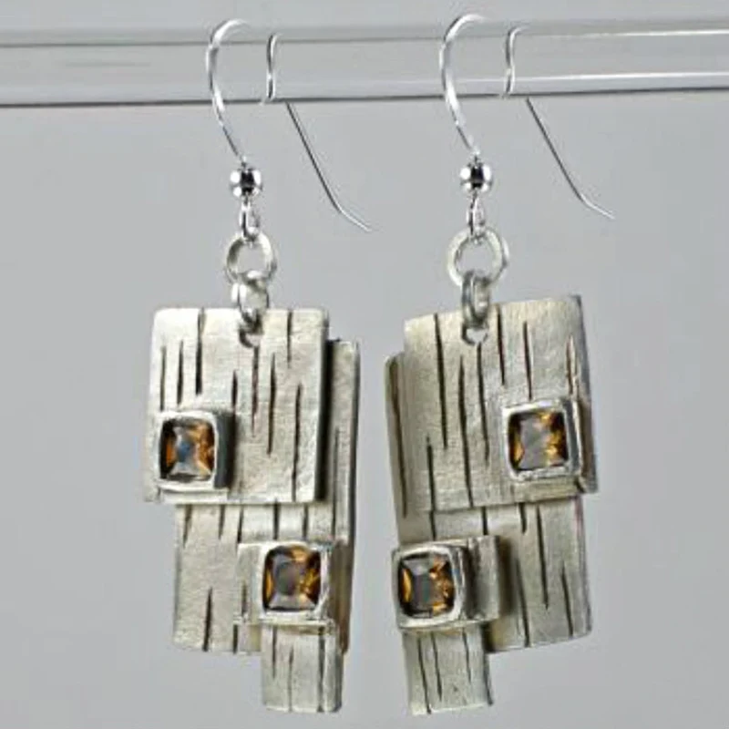 Женская мода Винтаж желтый цвет дерево текстура форма для литья серьги