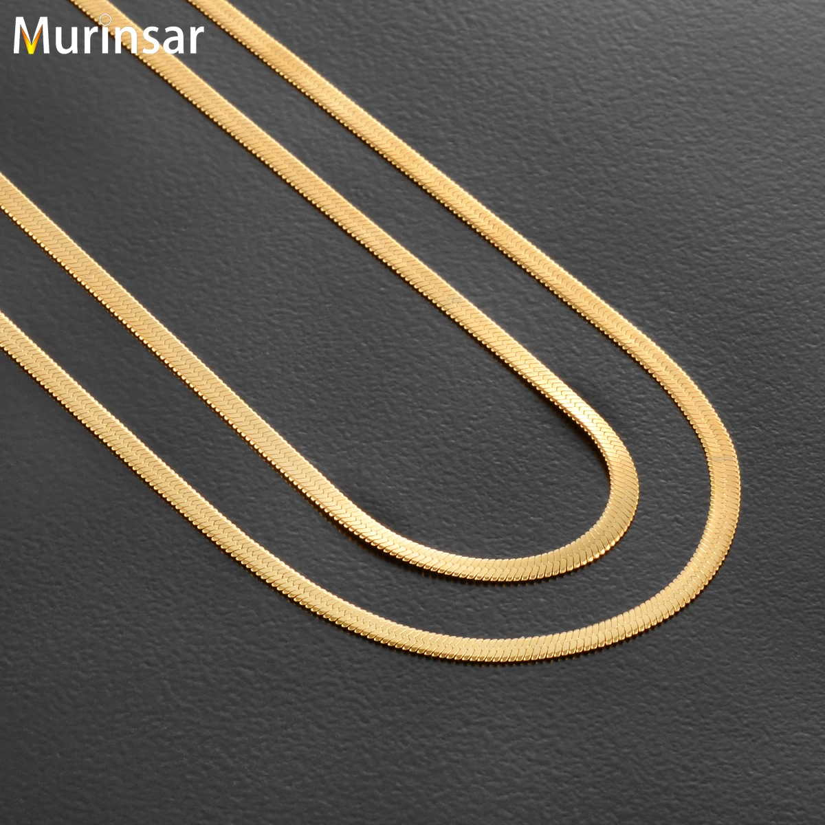 Новое поступление ширина 3 мм женское Золотое колье винтажная цепочка Ожерелье