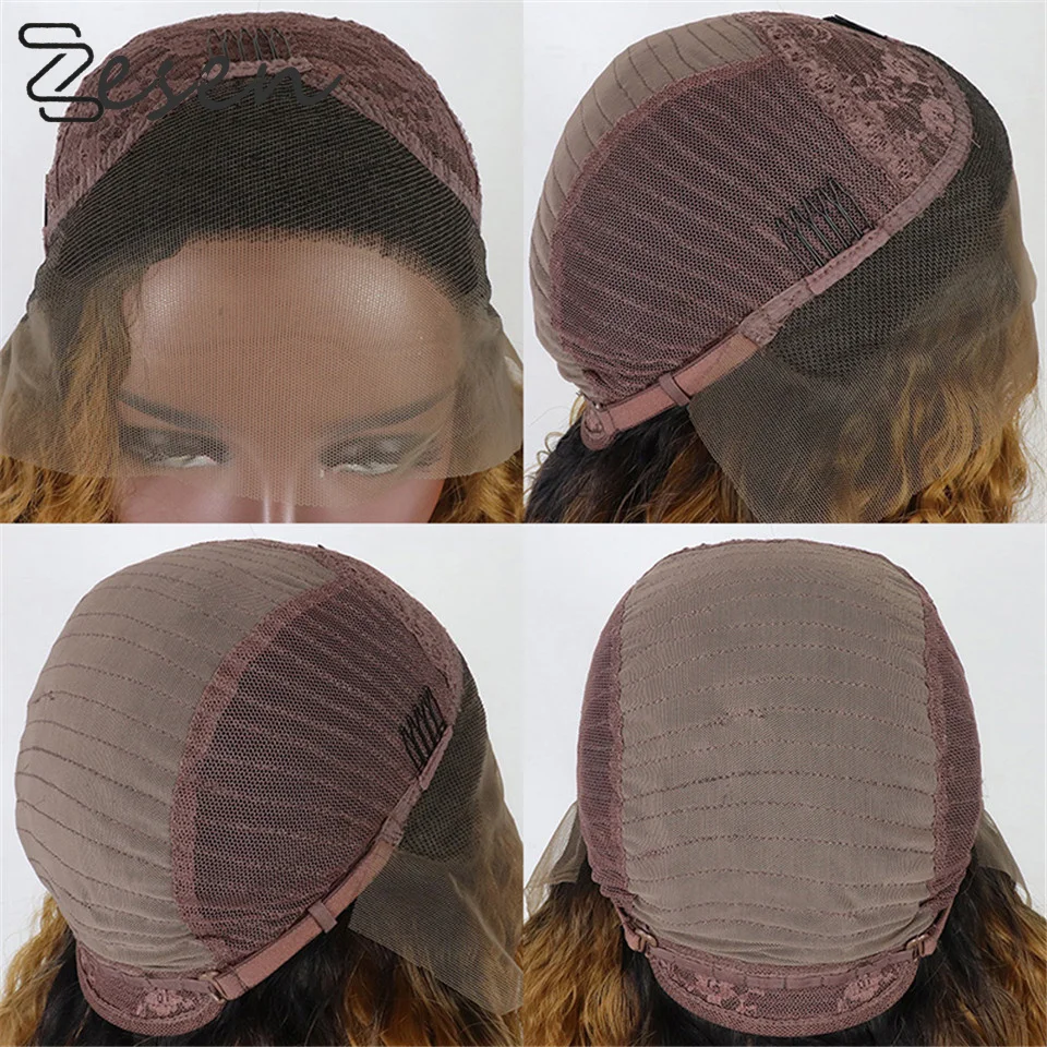 

ZESEN 1b/30Kinky Curly Lace Front Wigs for Black Women Lace Wig Long Synthetic Hair Wigs Free Part Heat Resistant With Baby Hair