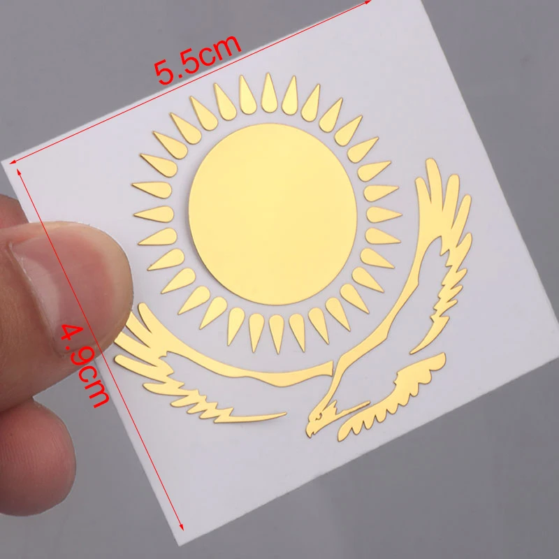 Стайлинг автомобиля флаг Казахстана металлические золотые никелевые