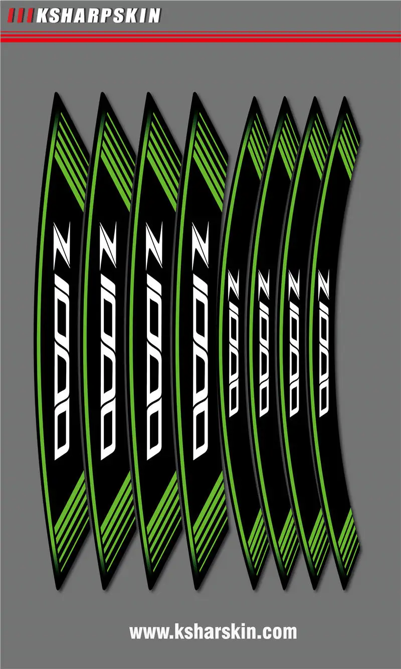 

Creative transformation motorcycle sticker accessories tire wheel reflective decorative decal for KAWASAKI z1000