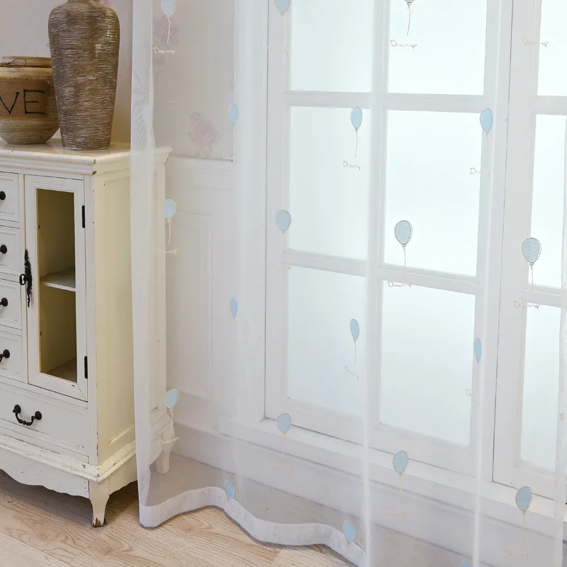 Готовые занавески с вышивкой воздушными шарами тюль для гостиной спальни