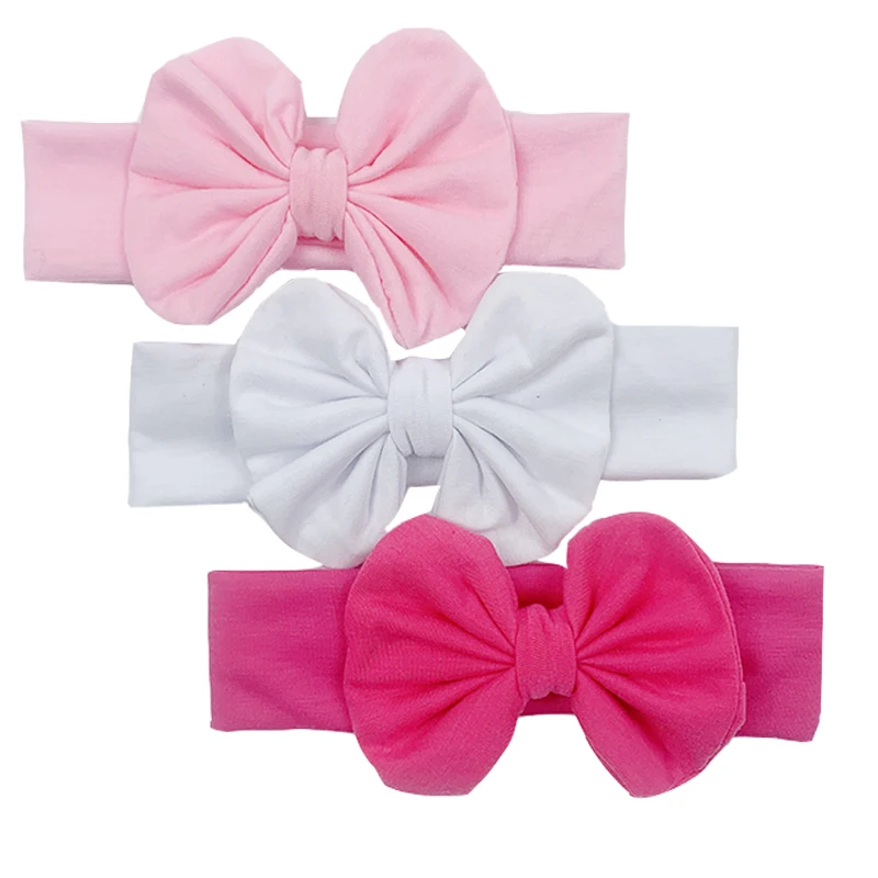 Children's Finger Toothbrush 3/5pcs/Lot New Cotton Elastic Newborn Baby Girls Solid Color Headband Bowknot Hair Band Children Infant Headband Accessories Silicone Anti-lost Chain Strap Adjustable 