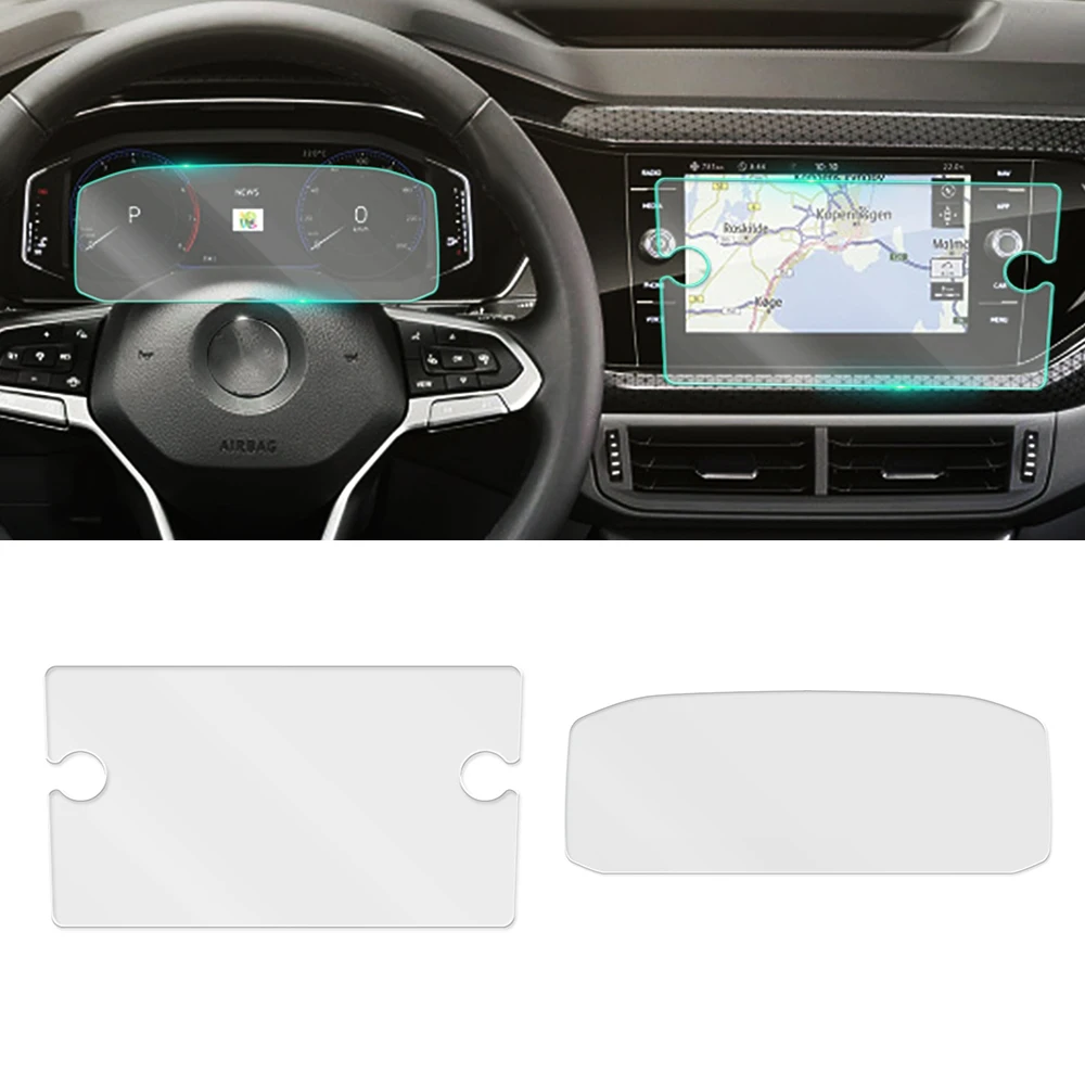 

For Volkswagen VW T-Cross 2019-2021 Car Dashboard Instrument Panel GPS Navigation LCD Screen Tempered Glass Protective Film