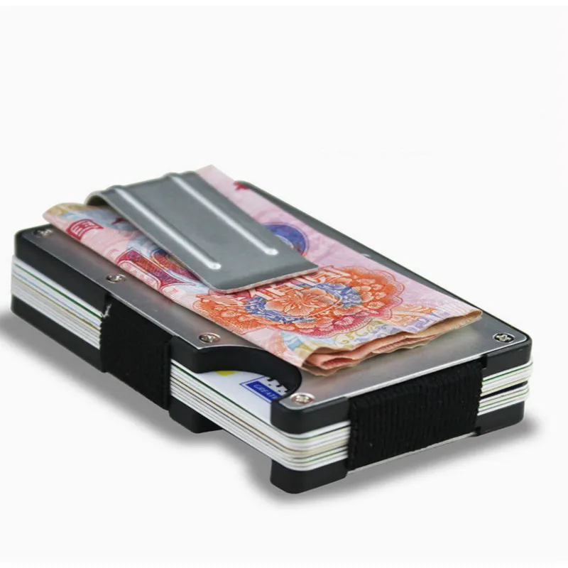 Модный минималистичный кошелек 2020 мужской из углеродного волокна с блокировкой