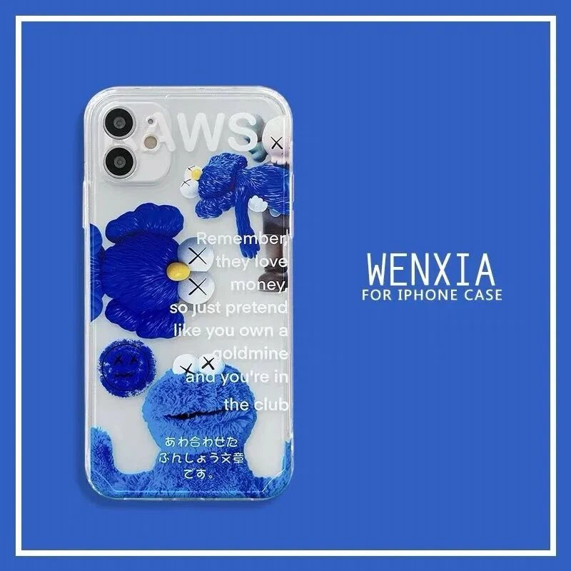 

Carton Cute Bear Transparent Green Solid color Silicone clear phone Case For iphone 7 6 6s 8 plus x xr xs max se cover coque