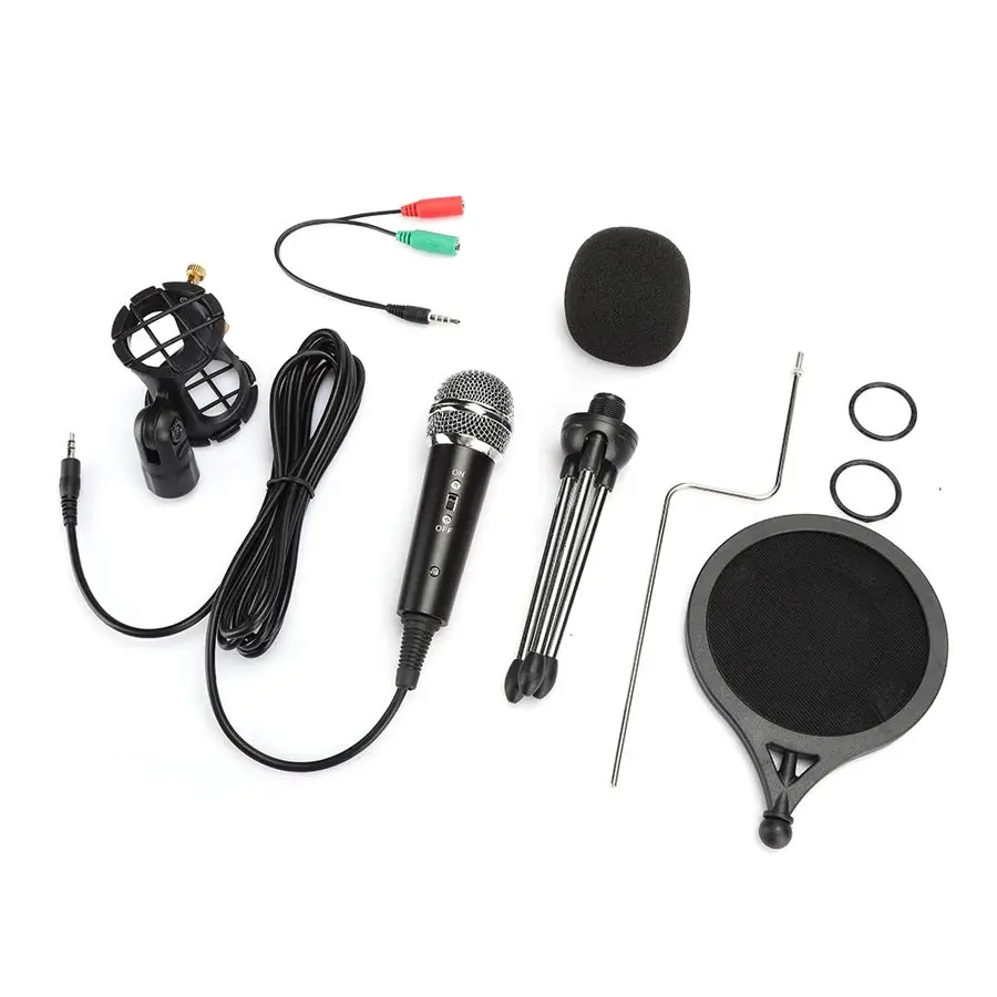 Профессиональный конденсаторный микрофон Студийный для записи голоса ПК