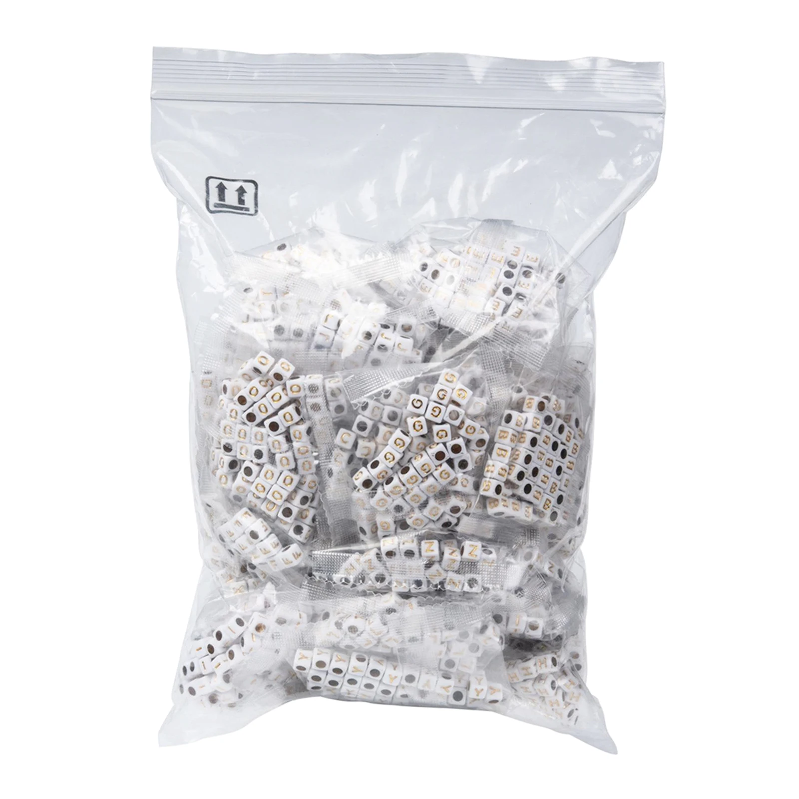 

Set of 2210 6mm Cube Acrylic Alphabet Beads DIY for Key Chains Easy to Use