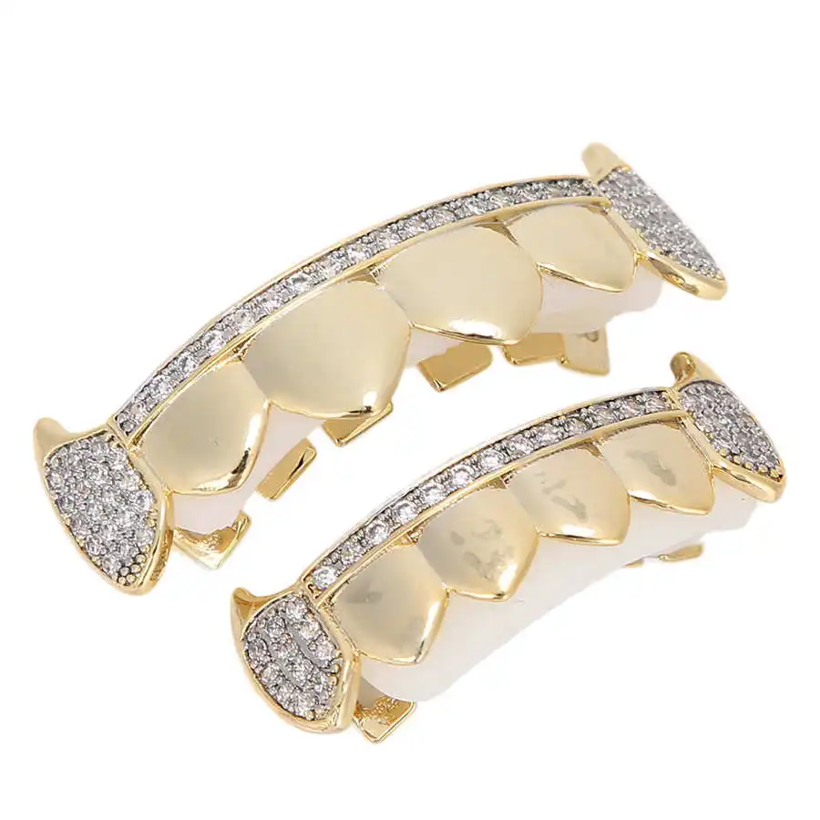 

Teeth Set Bling Teeth Decoration for Halloween Party Hip Hop HOT
