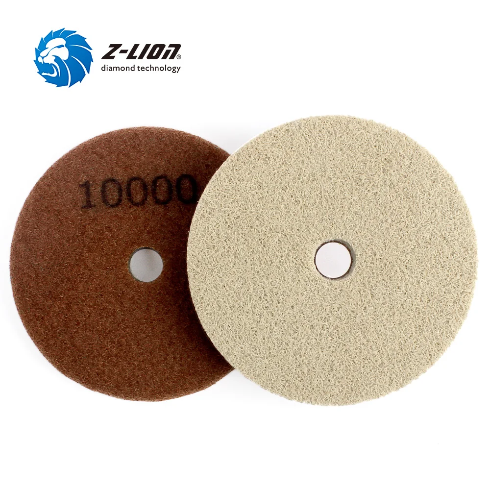 Z-LION 2PCS 5" Sponge Diamond Polishing Pad Wet Use Sanding Disc Concrete Granite Marble Cleaning Buffing Wheel Grit 300-10000 |