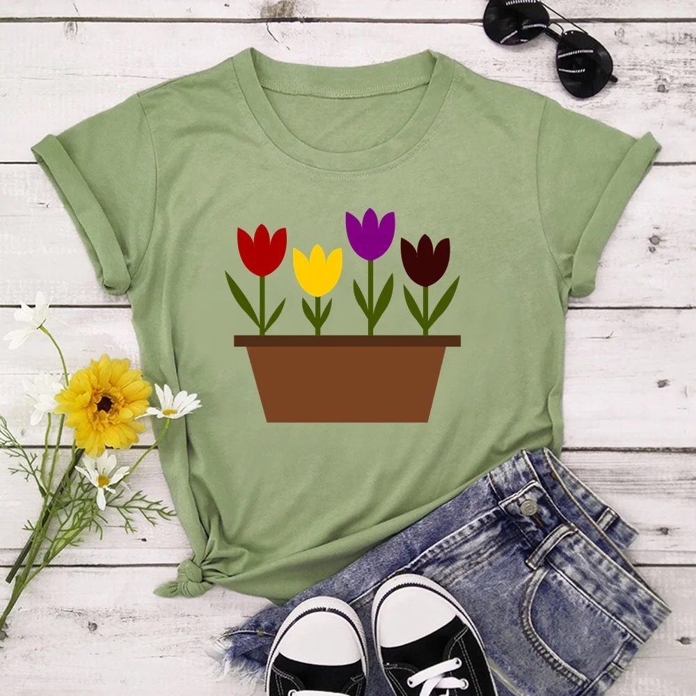 

Flower Women's T-shirt T-shirt short sleeve print casual women's clothing tops graphic T-shirt women TX8500