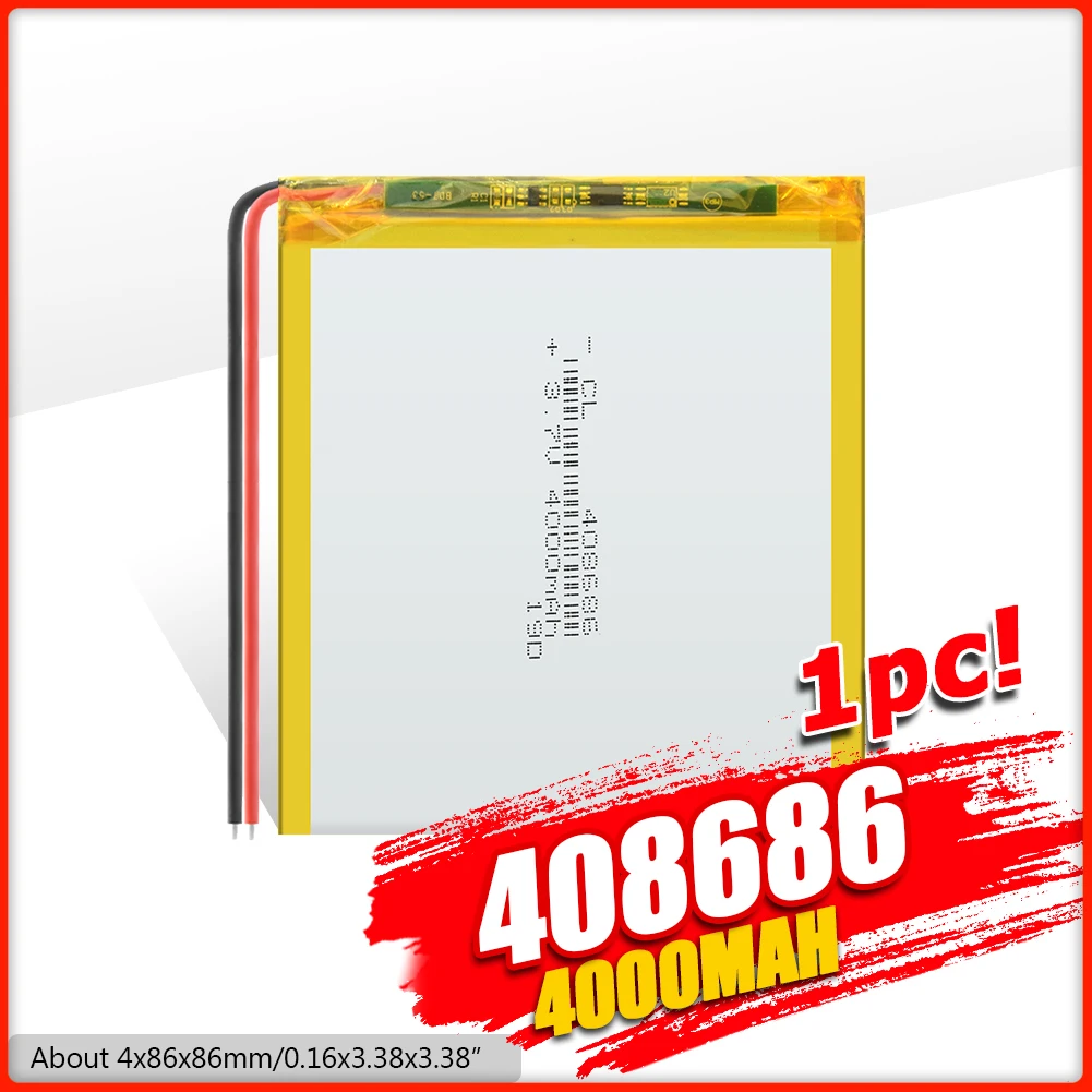 

YCDC Li-Po 3.7V 4000mAH 408686 408586 408585 Polymer lithium ion / Li-ion battery for MID GPS tablet pc Liter energy battery