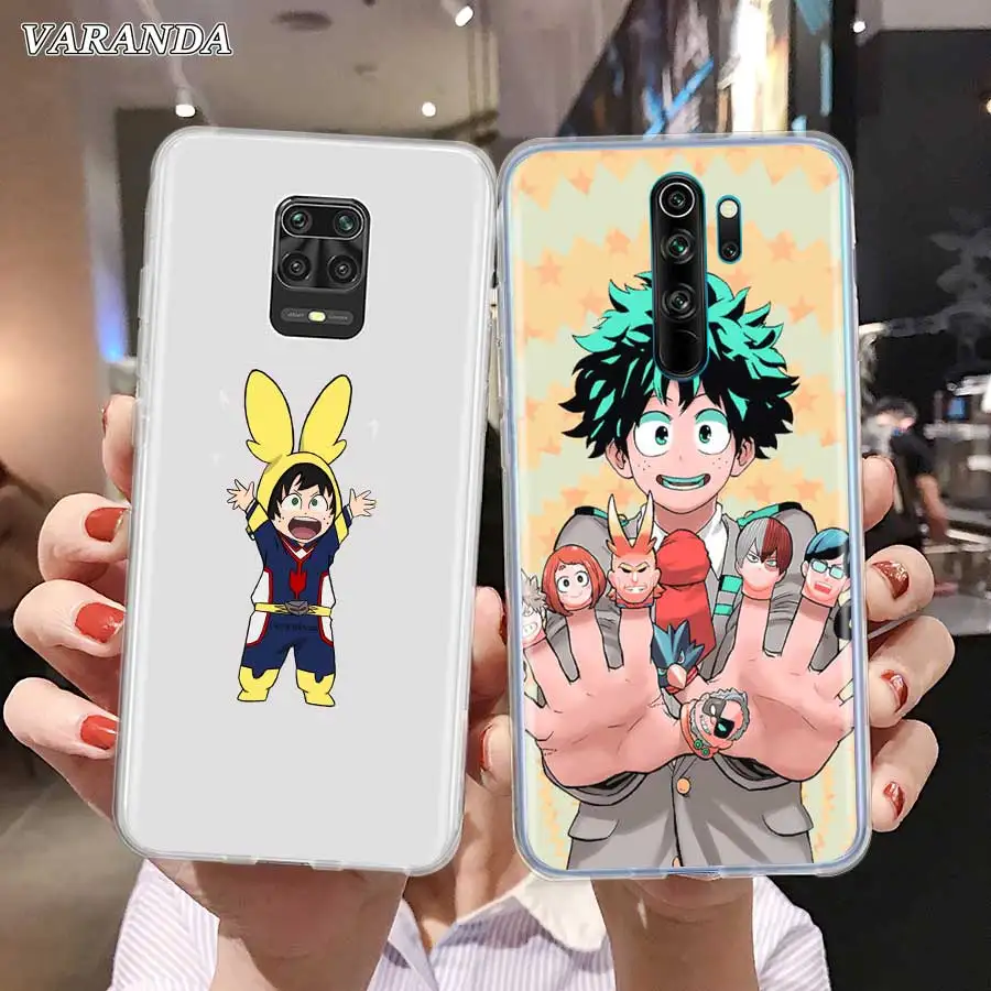 

Silicone Phone Case For Xiaomi Redmi 9 9A 9C 9T 10 10C K40 Note 11 10 8 Pro 9 9S 7 8T Soft Cover Coque Fundas My Hero Academia