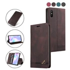 Однотонные кожаные чехлы для Xiaomi RedMi 9A 9C 9T 8A 7A Note 10 10T 10S 9 9S 8 8T 7 K20 K30S K40 Pro Max Prime, Магнитный чехол
