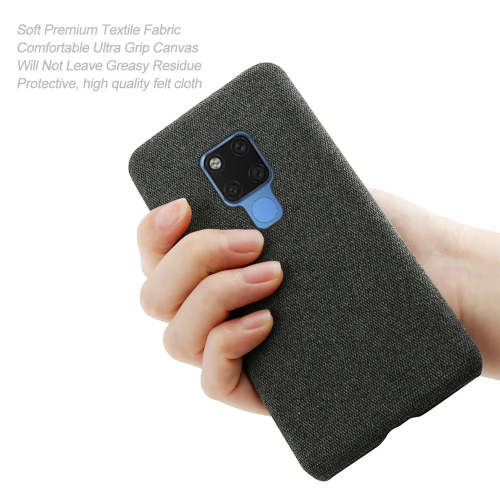

Cloth Cases For Huawei Mate 20X Case Slim Retro Cloth Hard Phone Cover For Huawei Mate 20X 20 X Mate20X EVR-L29 Coque Capa