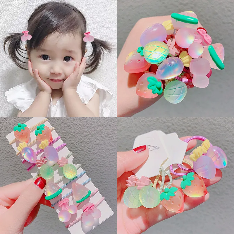 Bandas el&aacute;sticas para el pelo para ni&ntilde;a, accesorios para el cabello para ni&ntilde;a, 10 unids/set por juego-0
