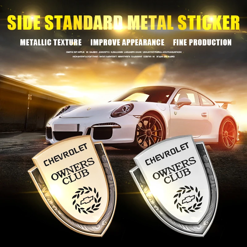 

Car Styling Sticker 3D Metal Badge Shield Sticker Waterproof Body Window Decals For Chevrolet Cruze Captiva Lacetti Aveo Niva SS