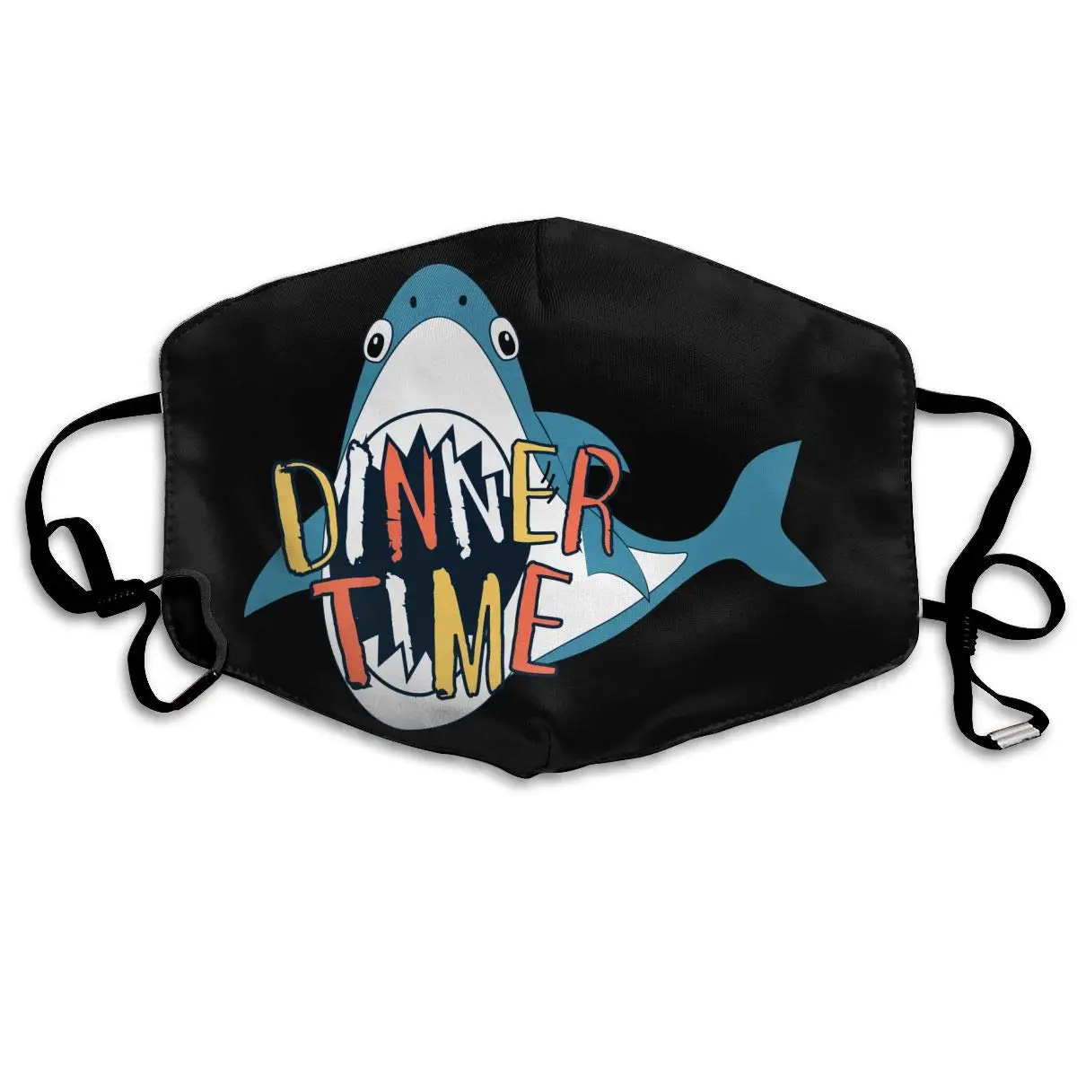 

Mouth Mask Dinner Time With Shark Fashion Earloop Face Mask For Kids Teens Men Women Winter Summer