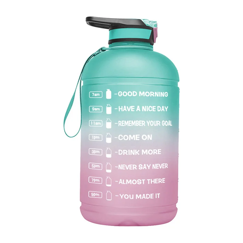 

Bottle with Water Straw 3.78L Gallon Sports Big Protein Shaker Gourd Cup Outdoor Drinking Jug BPA Free GYM