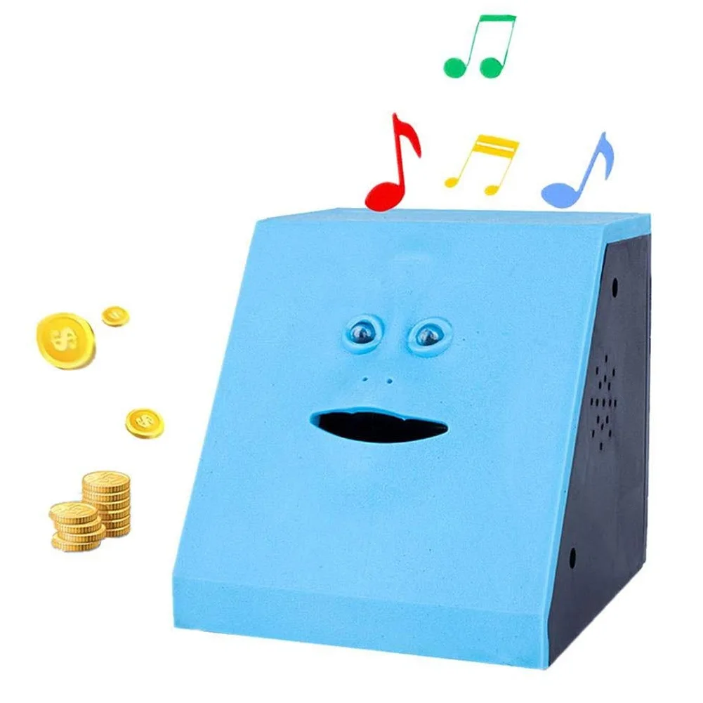 

Face Money Eating Coin Bank Battery Powered Saving Box Kids Toys Gifts D1
