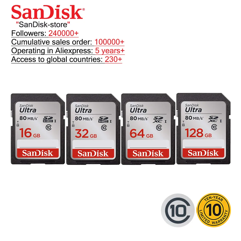 Sandisk карта памяти Micro SD 16 ГБ 32 64 128 ГБ|Карты памяти| |