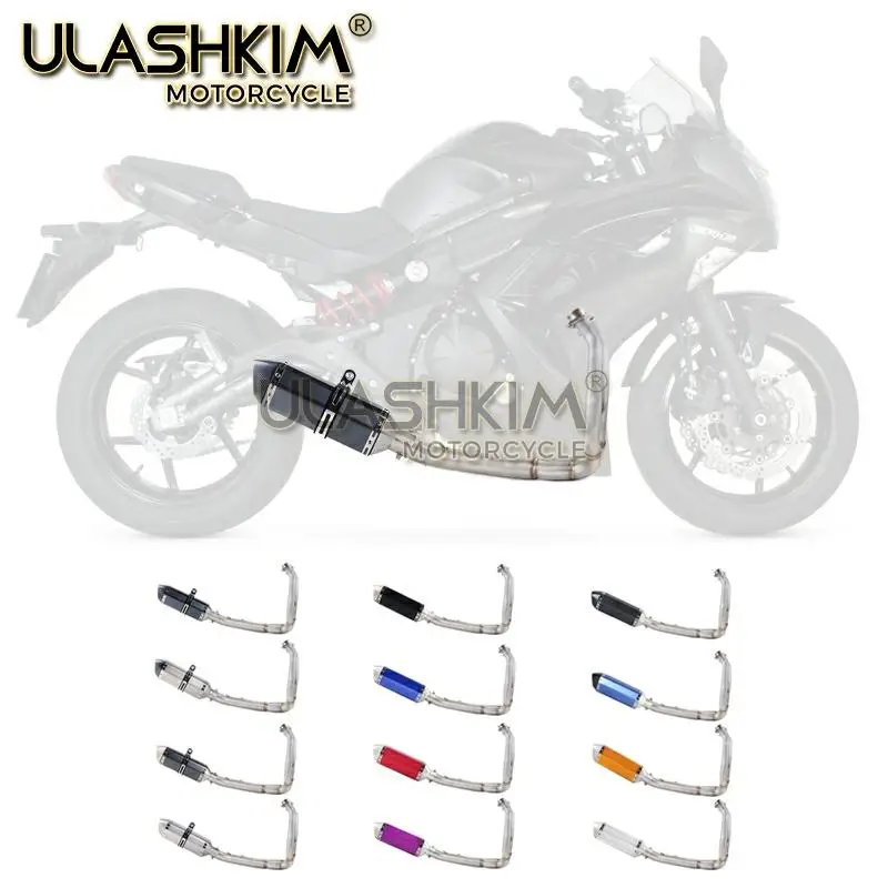 ER 6N мотоцикл полная система глушитель средней связи трубы слипоны для kawasaki ER6N ER6F