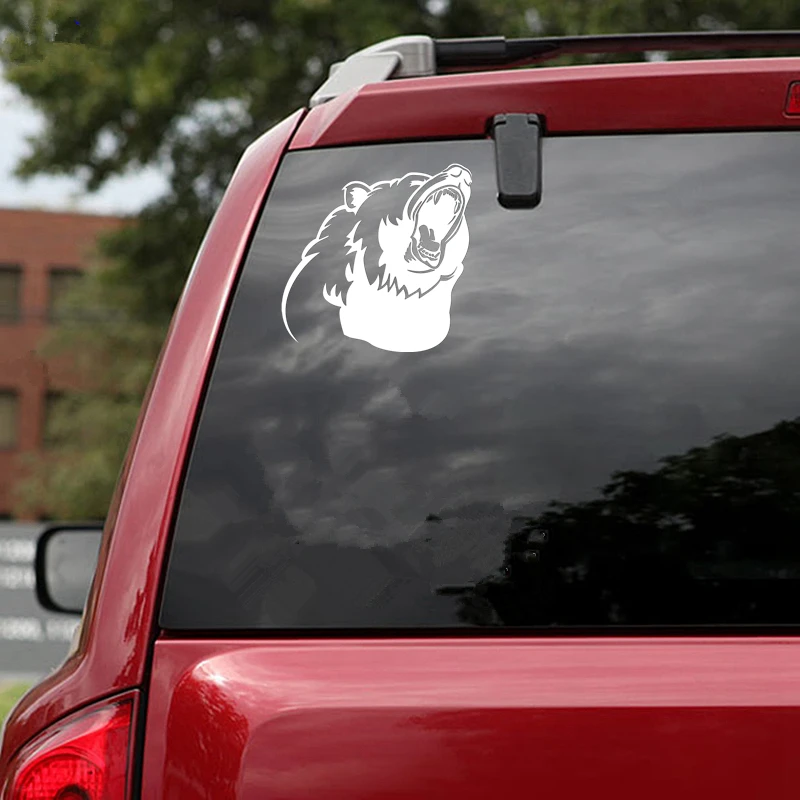 

20cmx20cm Roaring grizzly bear Vinyl Car stickers Decals Motorcycle Accessories Car-Window Decorative Goods PVC