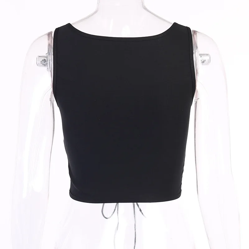 

2021 Summer basic New sexy Lace butterfly embroidered slim temperament ins vest with corset top women clothing