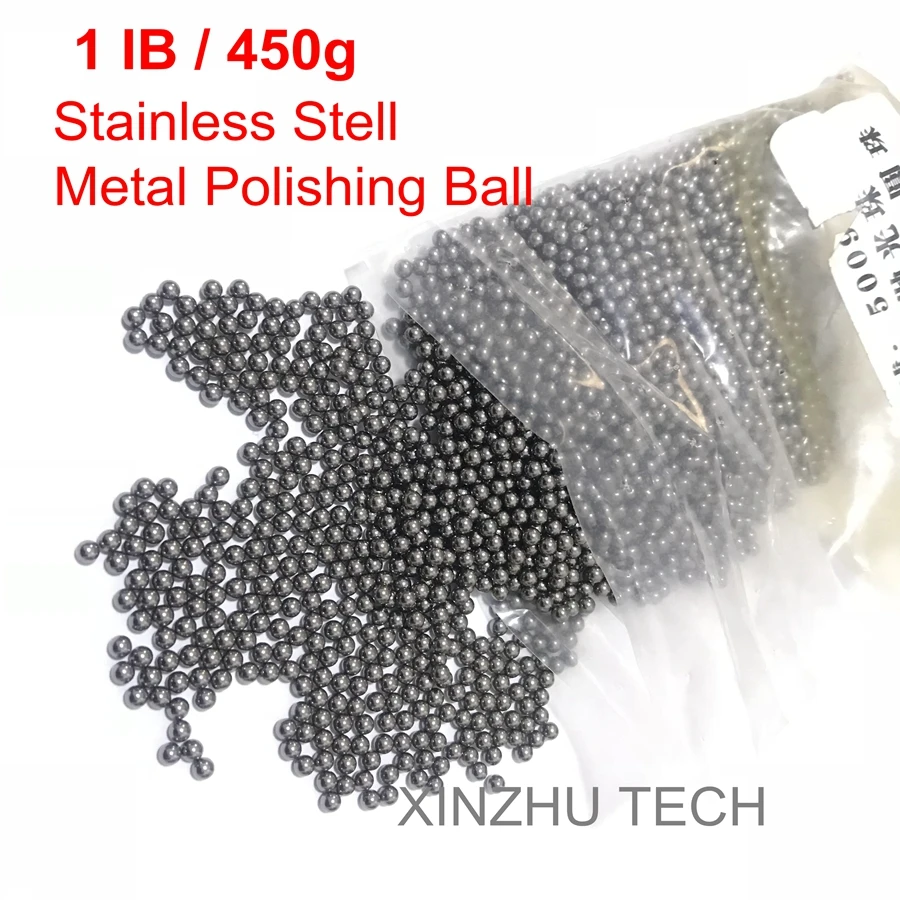 

450g Round Metal Polishing Bead 1lbs Globular Burnishing Ball Spherical Stainless Steel Polishing Ball Jewelry Tumbling Media