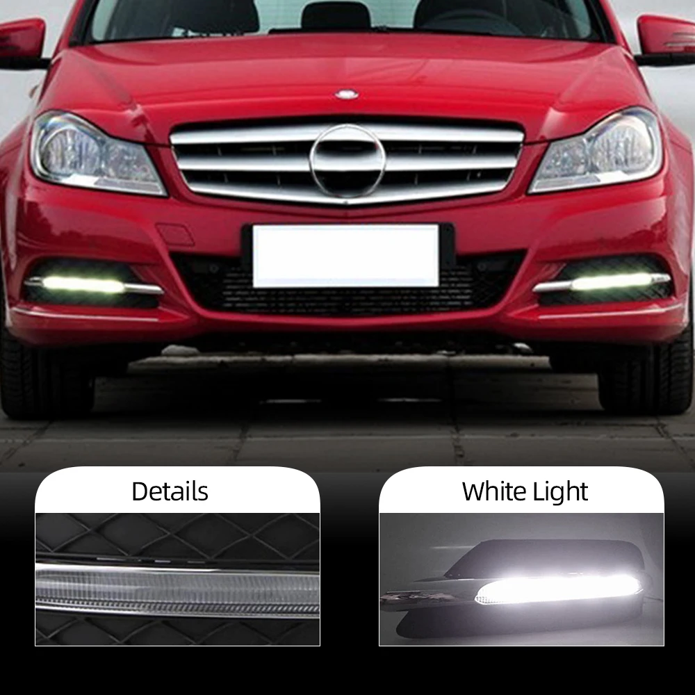 CSCSNL 2 шт. DRL для Mercedes Benz W204 C200 C260 C300 C Класс 2011 2012 2013 дневные ходовые огни