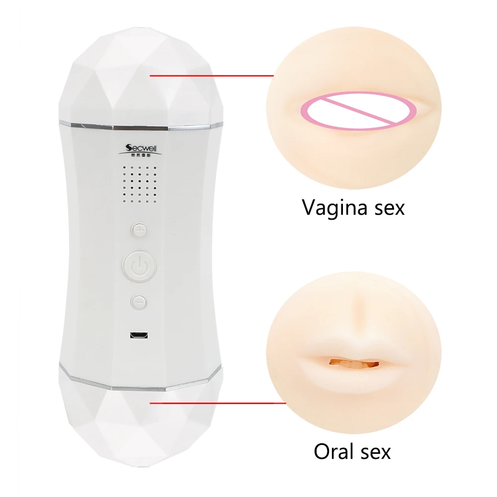 Вагина для мужской мастурбации с двойным отверстием вибратор орального секса