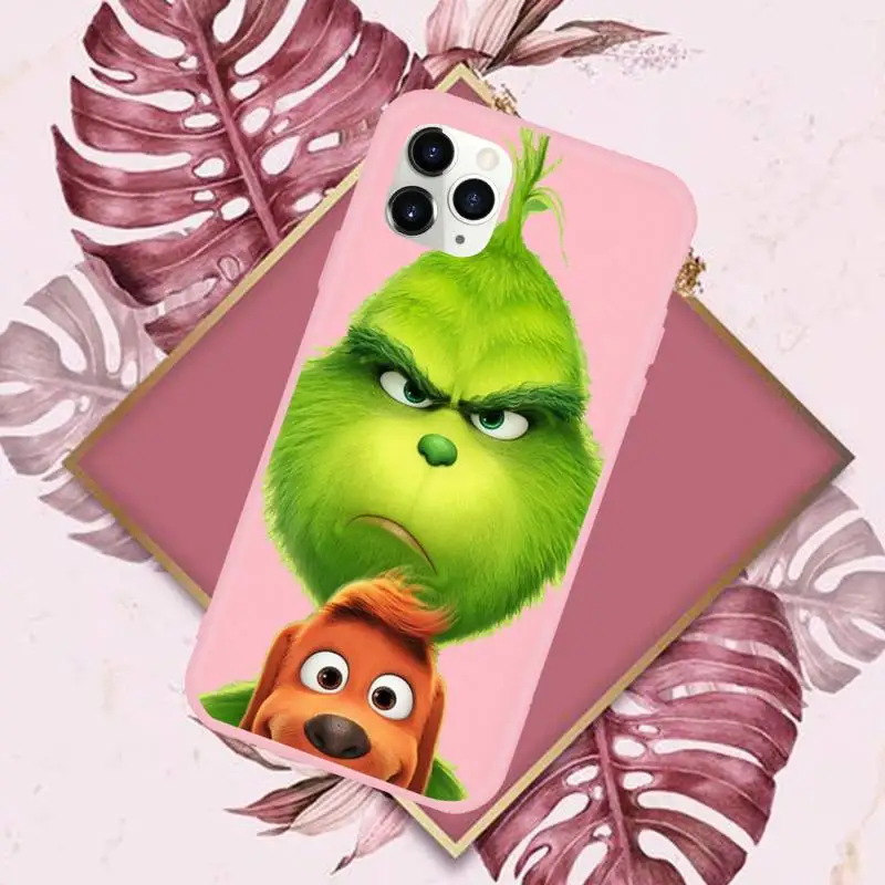 

the Green of Monster Grinch Stole Christmas Phone Case Candy Color for iPhone 11 12 mini pro XS MAX 8 7 6 6S Plus X SE 2020 XR