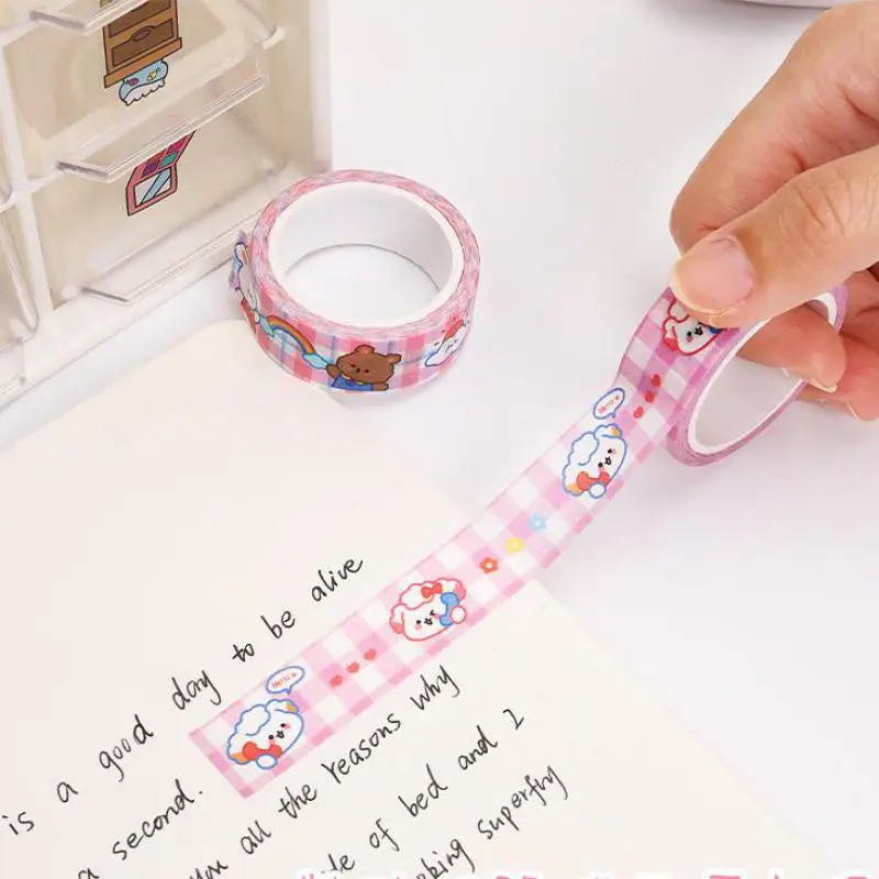 1pc/продавать лента Washi Носки с рисунком медведя из мультика Cub вручную учетной