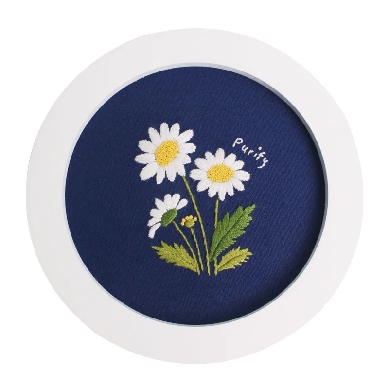 Набор для вышивки сделай сам начинающих вышивка крестиком с кольцом деревянная