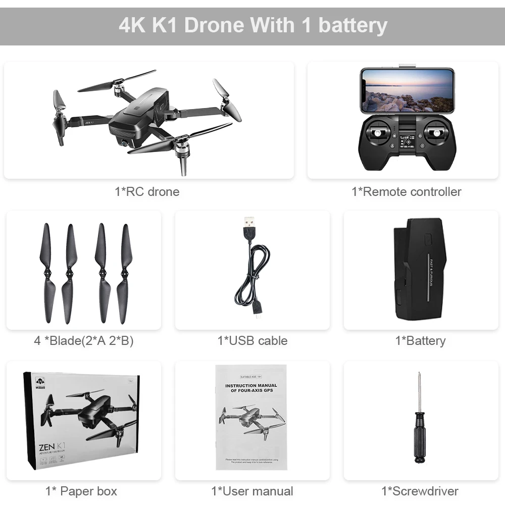 VISUO ZEN K1 gps бесщеточный Радиоуправляемый Дрон 4K с двойной камерой 5G wifi Дрон с камерой gps Optiacal Flow рисунок следование Радиоуправляемый квадрокоптер - Цвет: 1B With Original Box