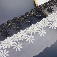 19yardslot 10cm exquisite aureate flowers mesh embroidery lace trim diy sewing supplies ribbon dress curtains hat 346