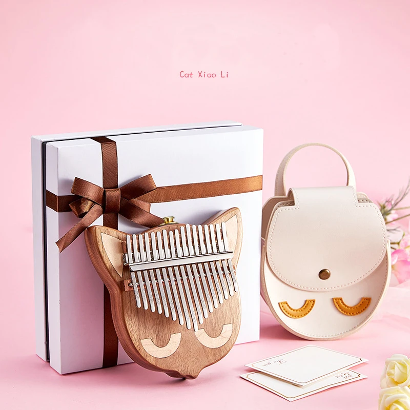 17 клавишная клавиатура калимба из Африканского красного дерева с изображением