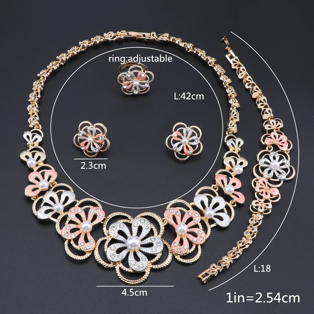 Комплект украшений кольцо серьги имитация жемчуга | Украшения и аксессуары