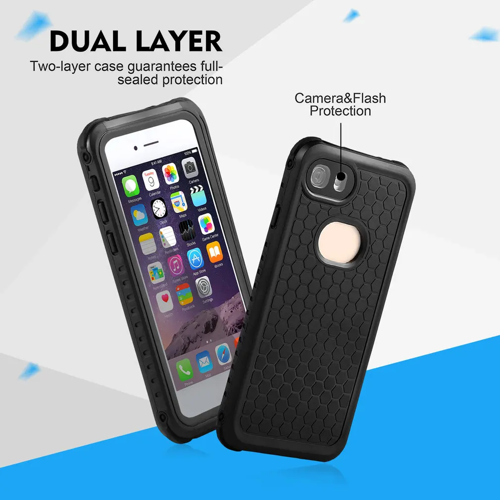 

4.7 Inch Upgrade Waterproof Shell Waterproof Shockproof Dustproof Snowproof Sturdy For IPhone7 Portable
