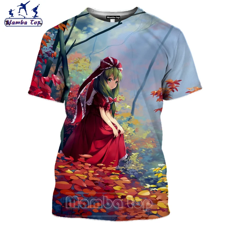 Топ Mamba с 3D принтом Аниме Touhou Project футболка Hentai Girl Cirno забавные мужские футболки