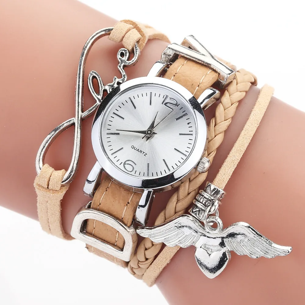 

Foreign Trade New Style Fashion Wing Love Heart Bracelet Watch Quartz Watch Temperament Ladies Watch Ladies Elegant Watch